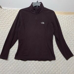 The North Face Sweatshirt Fleece Women Sz M 1/4 Zip‎ Pullover Long Sleeve